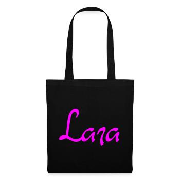 Lara Neon Schrift - Stoffbeutel - Schwarz - Vorne