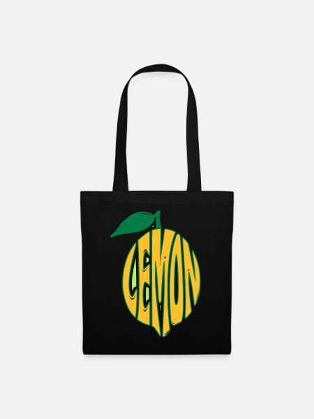 Lemon Zitrone - Stoffbeutel - Schwarz