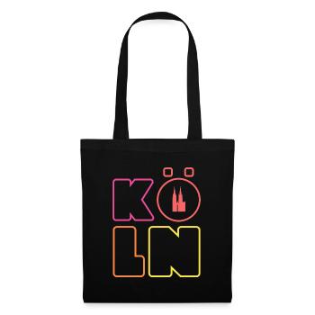 Kölner Karneval Souvenir Fasching Grafik Köln - Stoffbeutel - Schwarz - Vorne