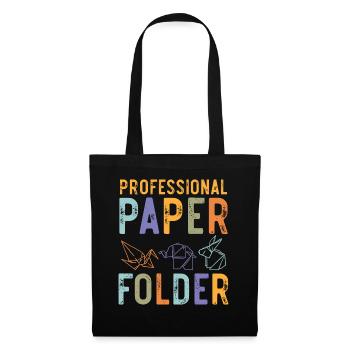 Professioneller Papierfalter Origami Japanische Ku - Stoffbeutel - Schwarz - Vorne