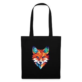 Gelehrter Fuchs, farbenfroher Aquarell-Tier-Haustier-Cartoon - Stoffbeutel - Schwarz - Vorne