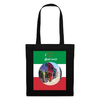I Love Burano - Stoffbeutel - Schwarz - Vorne