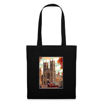 Westminster Abbey London Vintage Reiseposter WPA - Stoffbeutel - Schwarz - Vorne
