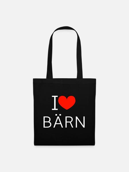 I Love BÄRN Logo - Stoffbeutel - Schwarz