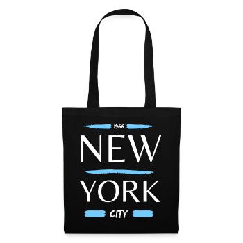 New York - Stoffbeutel - Schwarz - Vorne