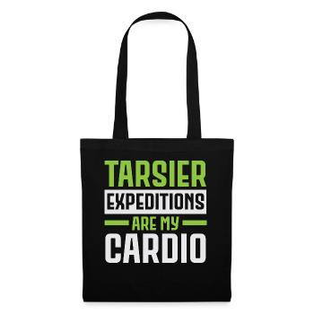 Tarsier Expeditionen sind mein Herzblatt Tier Tars - Stoffbeutel - Schwarz - Vorne