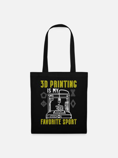 3D-Drucken ist mein Lieblingssport Machinist - Stoffbeutel - Schwarz