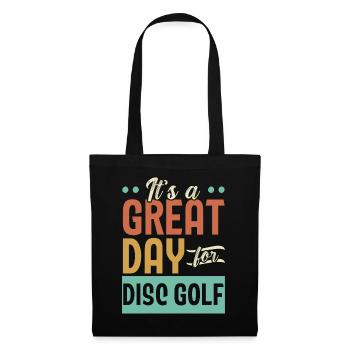 Es ist ein großartiger Tag für Disc Golf Recreatio - Stoffbeutel - Schwarz - Vorne