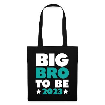 Werde Großer Bruder 2023 Big Bro - Stoffbeutel - Schwarz - Vorne