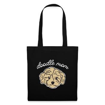 doodle mom - Stoffbeutel - Schwarz - Vorne