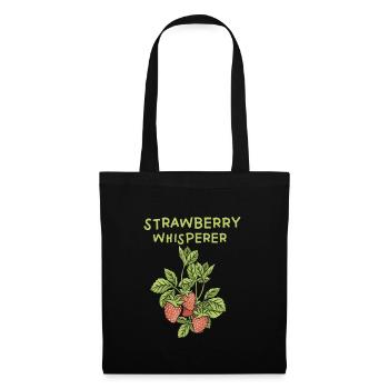 Erdbeeren Flüsterer - Stoffbeutel - Schwarz - Vorne