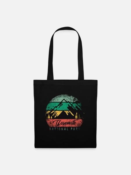 Yosemite National Park USA US Nationalpark Vintage - Stoffbeutel - Schwarz