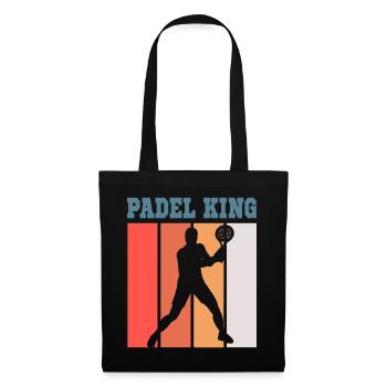 Padel Padelspieler Padeltennis Paddle Padeltrainer - Stoffbeutel - Schwarz - Vorne