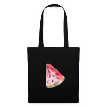 Wassermelone - Stoffbeutel - Schwarz - Vorne