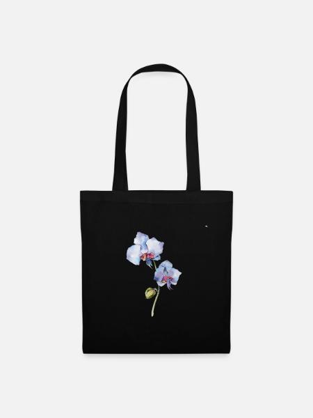 Blume - Stoffbeutel - Schwarz