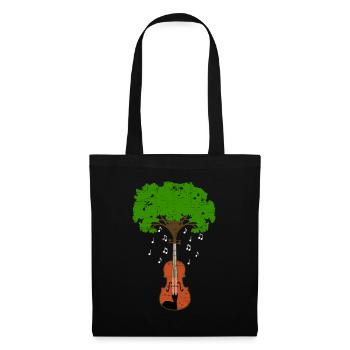 Violine - Stoffbeutel - Schwarz - Vorne