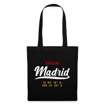 Capital De Espana Madrid Maincity Spain - Stoffbeutel - Schwarz - Vorne