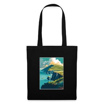 Dingle Halbinsel Irland Vintage Reiseposter WPA - Stoffbeutel - Schwarz - Vorne