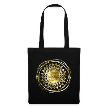 Mandala gold - Stoffbeutel - Schwarz - Vorne
