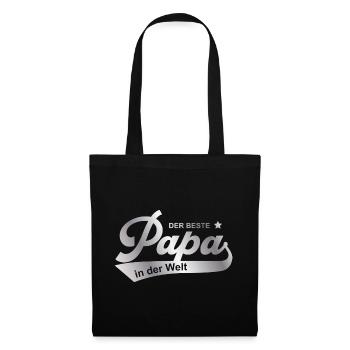 Der beste Papa in der Welt Papa Opa Vatertag - Stoffbeutel - Schwarz - Vorne