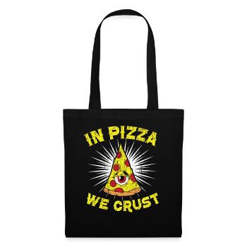 In Pizza Wir Kruste Pizza Liebhaber Italienisch Le - Stoffbeutel - Schwarz - Vorne
