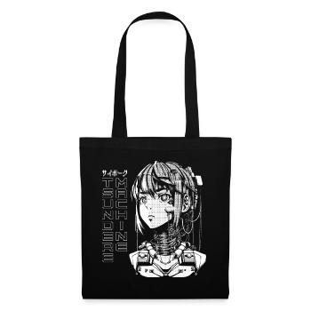 Anime Tsundere Machine Cyber Girl [ Manga ] - Stoffbeutel - Schwarz - Vorne