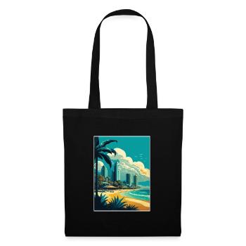 Gold Coast Australien Vintage Reiseposter WPA Kunst - Stoffbeutel - Schwarz - Vorne