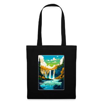 Plitvicer Seen Kroatien Vintage Reiseplakat WPA - Stoffbeutel - Schwarz - Vorne