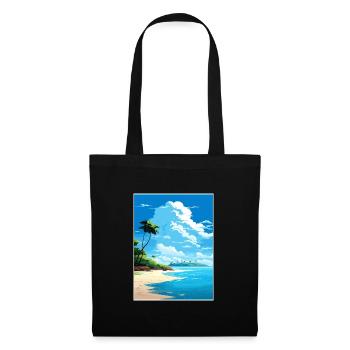 Tortuga Insel Costa Rica Vintage Reiseposter - Stoffbeutel - Schwarz - Vorne