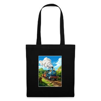 Puffing Billy Eisenbahn Vintage Reiseposter WPA - Stoffbeutel - Schwarz - Vorne