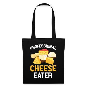 Professioneller Käse-Esser Cheesy Cheese Foodie - Stoffbeutel - Schwarz - Vorne