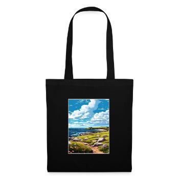 Isle Of Coll Schottland Vintage Reiseposter WPA - Stoffbeutel - Schwarz - Vorne