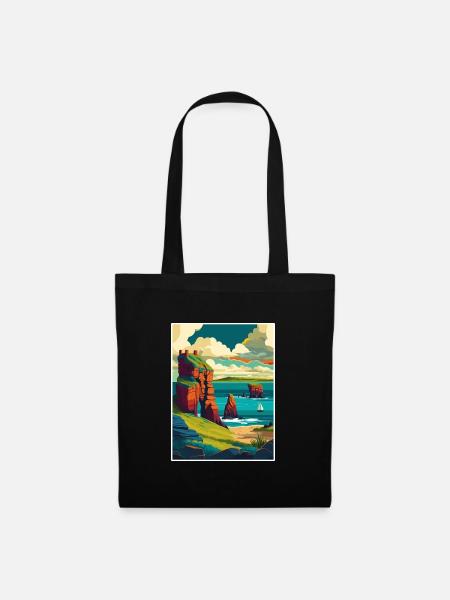 Orkneyinseln Schottland Vintage Reiseposter WPA - Stoffbeutel - Schwarz