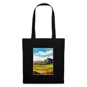 Salisbury Crags Edinburgh Schottland Reiseposter - Stoffbeutel - Schwarz - Vorne