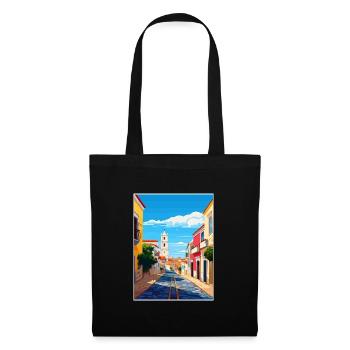 Lagos Portugal Vintage Reiseposter WPA Souvenir - Stoffbeutel - Schwarz - Vorne