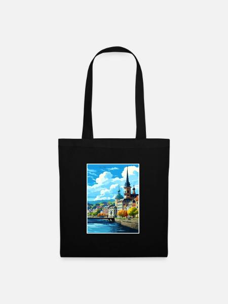 Koblenz Dekoration Deutschland Vintage Reiseposter - Stoffbeutel - Schwarz