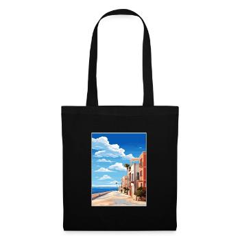 Almeria Spanien Vintage Reiseposter WPA Souvenir - Stoffbeutel - Schwarz - Vorne