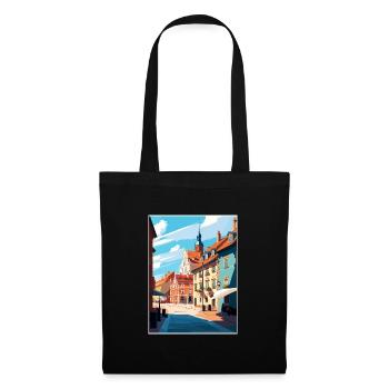 Olsztyn Polen Vintage Reiseposter WPA Souvenir - Stoffbeutel - Schwarz - Vorne