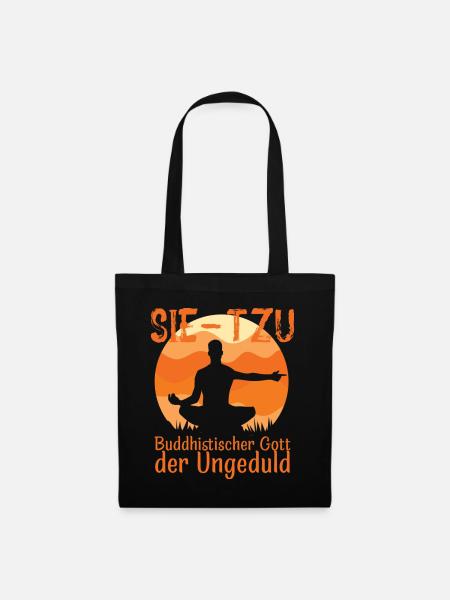 SIE-TZU Gott der Ungeduld - Stoffbeutel - Schwarz