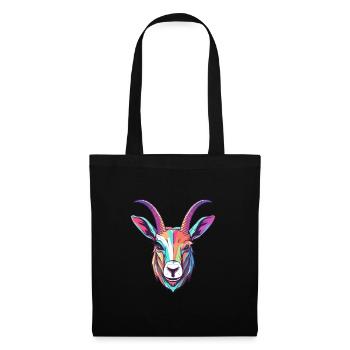 Oryx Buntes Aquarell Cartoon Kawaii Tier - Stoffbeutel - Schwarz - Vorne