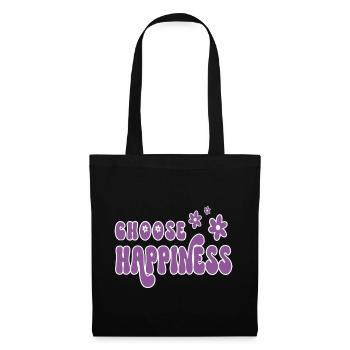 Choose Happiness - Stoffbeutel - Schwarz - Vorne
