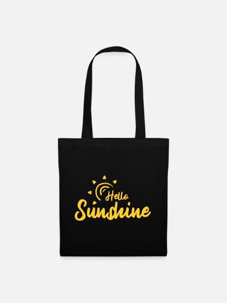 Hello Sunshine - Stoffbeutel - Schwarz
