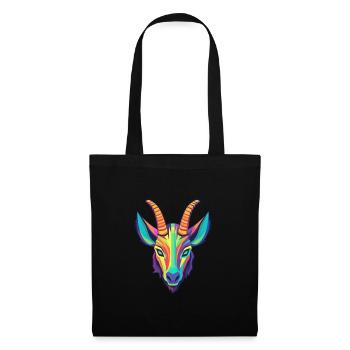 Oryx Buntes Aquarell Cartoon Kawaii Tier - Stoffbeutel - Schwarz - Vorne