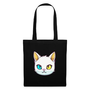 Burmesische Katze Rasse Aquarell Karikatur Kawaii Haustier - Stoffbeutel - Schwarz - Vorne