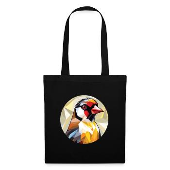 Stieglitz Bunte Aquarell Tier Illustration - Stoffbeutel - Schwarz - Vorne