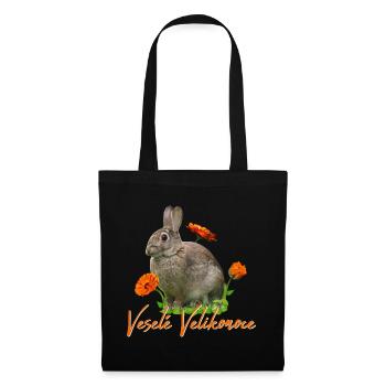 Vesele Velikonoce Frohe Ostern - Stoffbeutel - Schwarz - Vorne