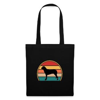 Anatolischer Schäferhund Silhouette Retro Sonnenuntergang - Stoffbeutel - Schwarz - Vorne