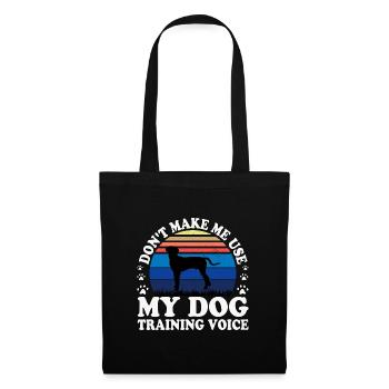 Hannover Hound Hundeliebhaber Silhouette Vintage Sonnenuntergang - Stoffbeutel - Schwarz - Vorne