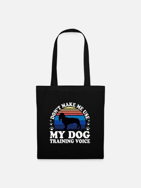 Basset Artesien Normand Hund Silhouette Retro Sun - Stoffbeutel - Schwarz