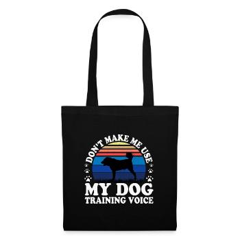 Armenischer Gampr Hund Liebhaber Silhouette Vintage Sonnenuntergang - Stoffbeutel - Schwarz - Vorne